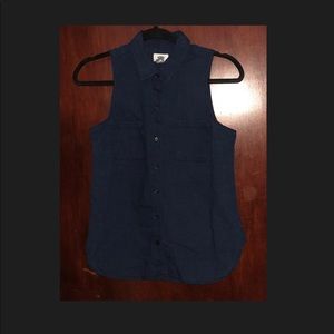 Jean collar button down